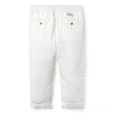 Linen-Cotton Cuffed Trouser