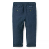 Linen-Cotton Cuffed Trouser