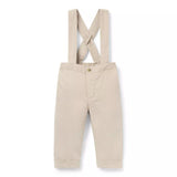 Baby Linen-Cotton Suspender Trouser