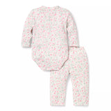 Baby Floral Pointelle Wrap Matching Set