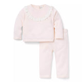 Baby Eyelet Trim Matching Jumper Set