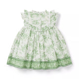 Baby Floral Toile Ruffle Dress