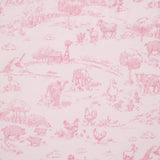 Baby Farm Animal Toile Blanket