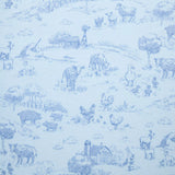 Baby Farm Animal Toile Blanket