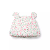 Baby Floral Pointelle Bear Ear Beanie