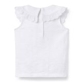 Eyelet Collar Top