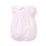 Baby Striped Seersucker Collared Playsuit