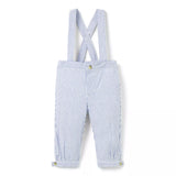 Baby Striped Seersucker Suspender Trouser