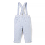 Baby Striped Seersucker Suspender Trouser