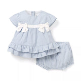 Baby Striped Seersucker Matching Set