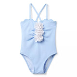 Recycled Rosette Scalloped Swimsuit