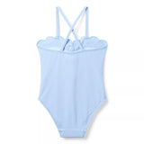 Recycled Rosette Scalloped Swimsuit