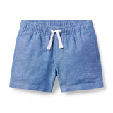 Linen-Cotton Pull-On Shortest Short