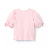 Ribbed Puff Sleeve Top