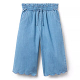 Chambray Scalloped Trouser