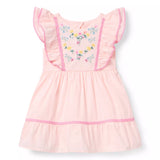 Embroidered Floral Ruffle Dress