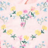 Embroidered Floral Ruffle Dress