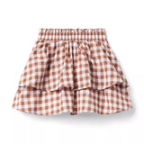 Gingham Tiered Skirt