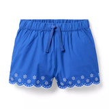 Embroidered Floral Hem Short