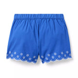 Embroidered Floral Hem Short