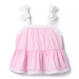 Gingham Peplum Top