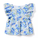 Floral Flutter Sleeve Top