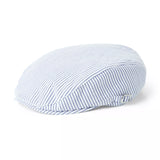 Striped Seersucker Newsboy Cap