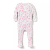 Baby Organic Cotton Bunny Toile Footed Pyjamas