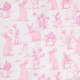 Baby Organic Cotton Bunny Toile Footed Pyjamas