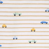 Baby Organic Cotton Striped Car Footed Pyjamas