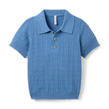 Textured Knit Polo