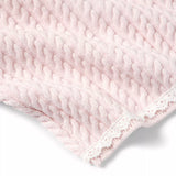 Baby Lace Trim Cable Knit Cardigan