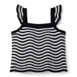Wavy Striped Sweater Top