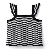 Wavy Striped Sweater Top