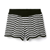 Wavy Striped Sweater Short