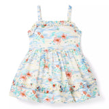 Island Floral Bubble Hem Dress