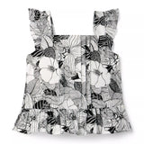 Palm Bloom Peplum Top
