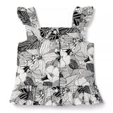 Palm Bloom Peplum Top