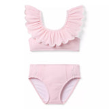 Textured Ruffle 2-Piece Swimsuit