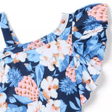 Pineapple Floral Ruffle Swimsuit