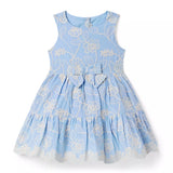 Embroidered Floral Bow Dress