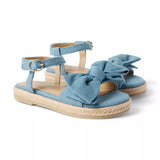 Chambray Bow Espadrille Sandal