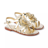 Metallic Rosette Sandal