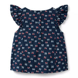 Bow Flutter Sleeve Top
