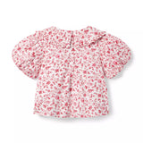 Ditsy Floral Bow Collared Top