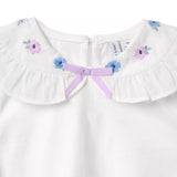 Embroidered Collar Top