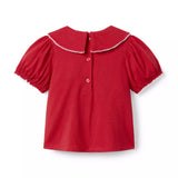 Pintuck Collared Top