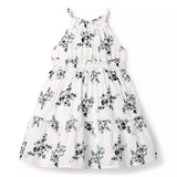 Floral Halter Ruffle Dress