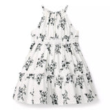 Floral Halter Ruffle Dress
