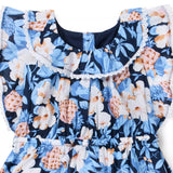 Pineapple Floral Ruffle Dress